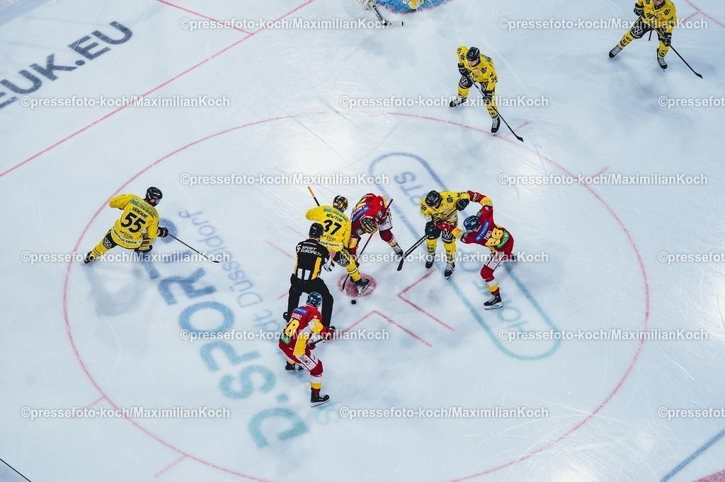 xKKUx13022601004 | 13.02.2026, xkkux, Eishockey, DEL2, Düsseldorfer EG - Krefeld Pinguine, PSD Bank Dome Düsseldorf: Eindrücke um das Revierderby zwischen den Rivalen aus Krefeld und der DEG. 