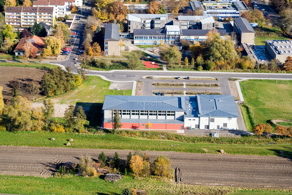 Luftbild: Bienwaldhalle Kandel in Kandel im Bundesland Rheinland-Pfalz in Deutschland. Foto: IMG_8792.jpg vom 05.11.2007 durch Werner Riehm/FLY-FOTO.de