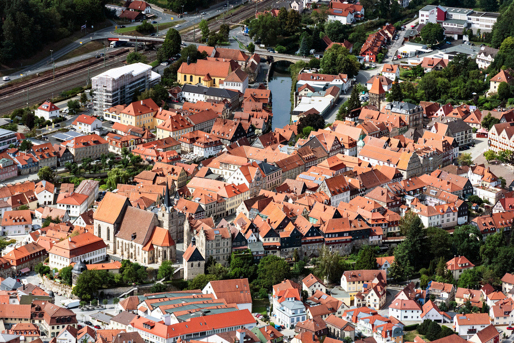dr__0031868.jpg | KRONACH 09.08.2019 Stadtansicht vom Innenstadtbereich in Kronach im Bundesland Bayern. // City view of the city area of in Kronach in the state Bavaria. Foto: Daniel Reiter
