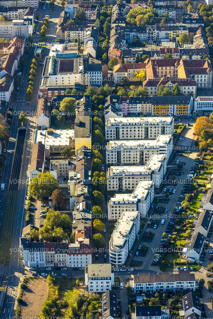 Dortmund241006161 | Luftbild, Wohnsiedlung Mehrfamilienhäuser Stralsunder Straße, Kaiserbrunnen, Dortmund, Ruhrgebiet, Nordrhein-Westfalen, Deutschland