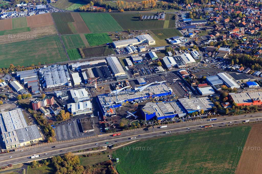 Luftbild: Technik Museum Sinsheim im Ortsteil Steinsfurt in Sinsheim im Bundesland Baden-Württemberg in Deutschland. Foto: IMG_112258.jpg vom 02.11.2018 durch Werner Riehm/FLY-FOTO.deTechnik Museum Sinsheim