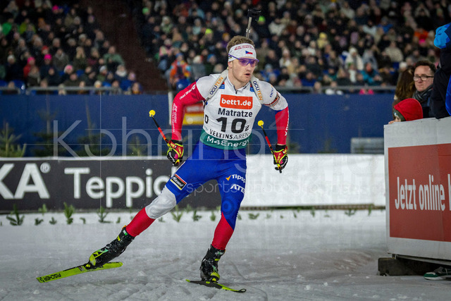 bett1.de WTC Biathlon auf Schalke, 28.12.2025 | Tomas Mikyska (Team Tschechien) bei der World Team Challenge (bett1.de WTC Biathlon auf Schalke) am 28.12.2025 in der Veltins-Arena in Gelsenkirchen (Deutschland). 