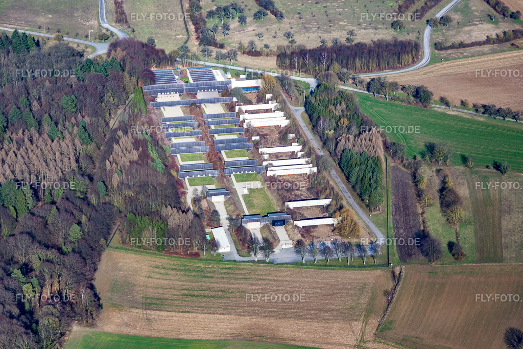 Schießstand | Luftbild: Schießstand im Ortsteil Obergrombach in Bruchsal im Bundesland Baden-Württemberg in Deutschland. Foto: IMG_097263.jpg vom 10.03.2017 durch Werner Riehm/FLY-FOTO.de - Realisiert mit Pictrs.com