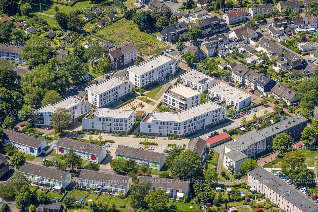 Muelheim230704001 | Luftbild, Neubauwohnsiedlung Oberheidstraße, Dümpten, Mülheim an der Ruhr, Ruhrgebiet, Nordrhein-Westfalen, Deutschland