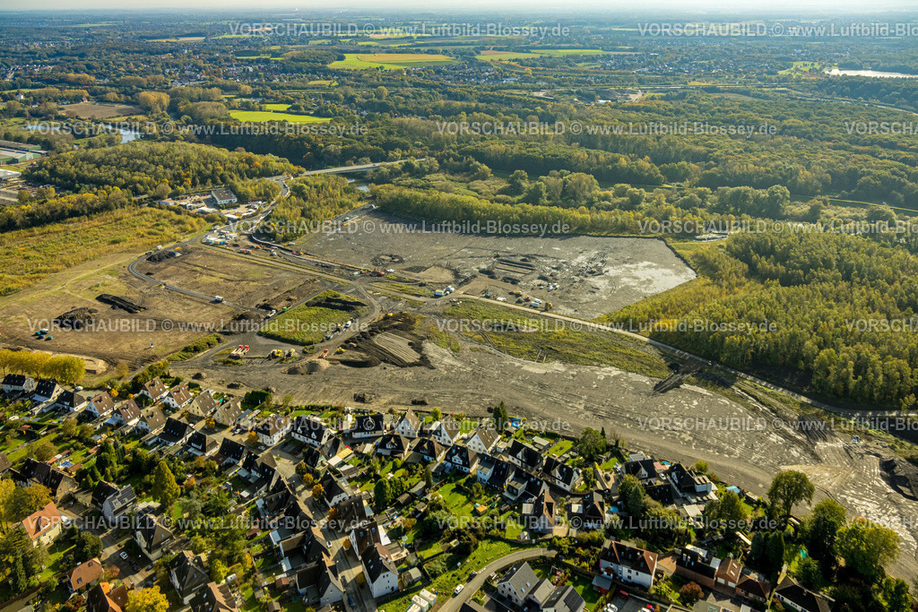 Luenen241012238 | Luftbild, Brachfläche für geplante IGA 2027 und Zukunftsgarten, Alte Viktoria Zeche Gelände am Fluss Lippe, Lünen, Ruhrgebiet, Nordrhein-Westfalen, Deutschland