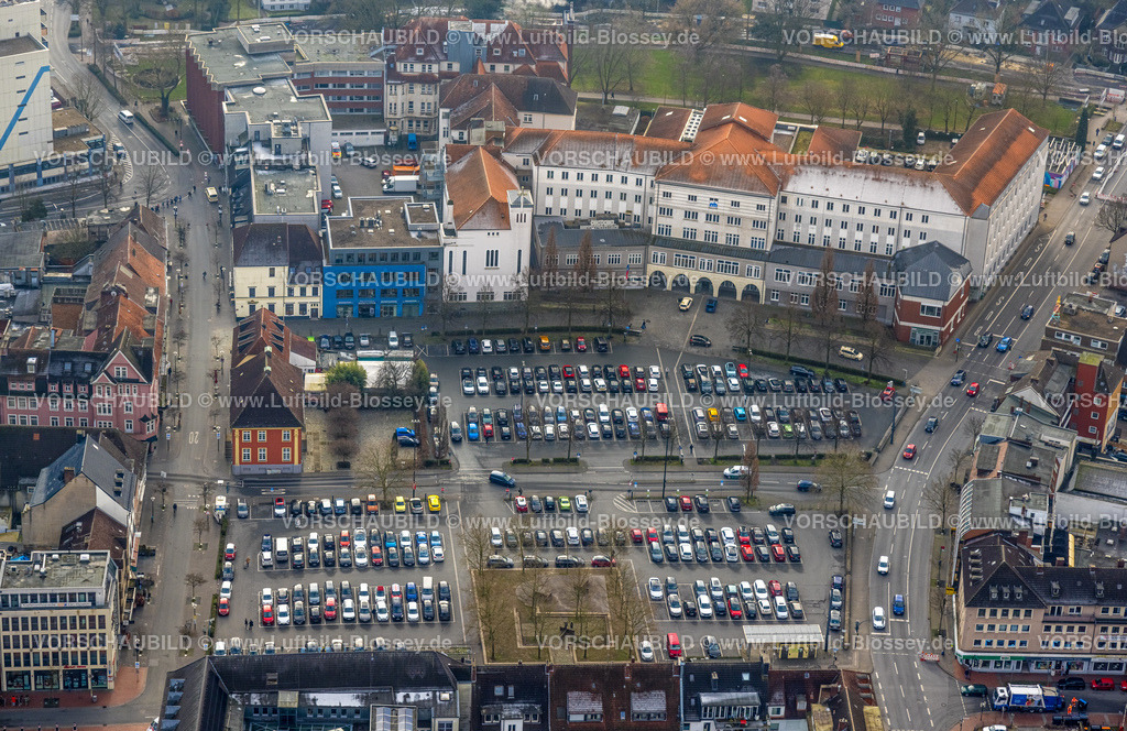 Hamm250201457Mitte | Luftbild, Johanniter-Kliniken Hamm Allgemeinkrankenhaus, Parkplatz Santa-Monica-Platz Parkplätze Königstraße und Wohnhäuser, Haus Vorschulze Veranstaltungsstätte, Mitte, Hamm, Ruhrgebiet, Nordrhein-Westfalen, Deutschland