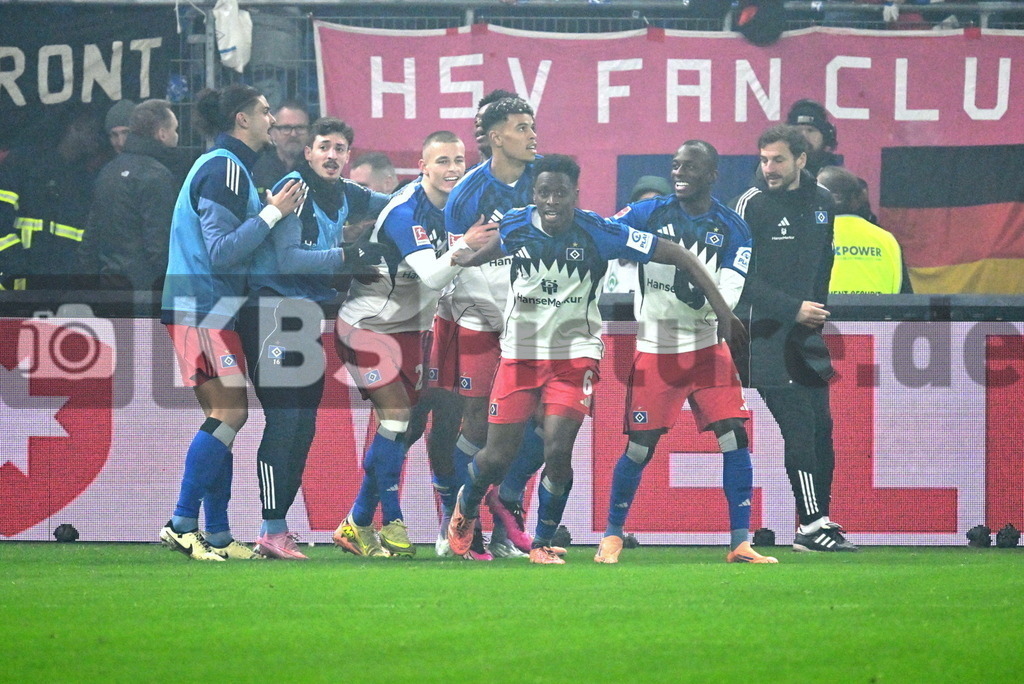 KBS Picture_HSV-WerderBremen_021 | HSV Torjubel zum 1:1 Torschuetze ist Sambi Lokonga Albert Sambi (HSV) ,Sportplatz :  Volksparkstadion, - Realisiert mit Pictrs.com