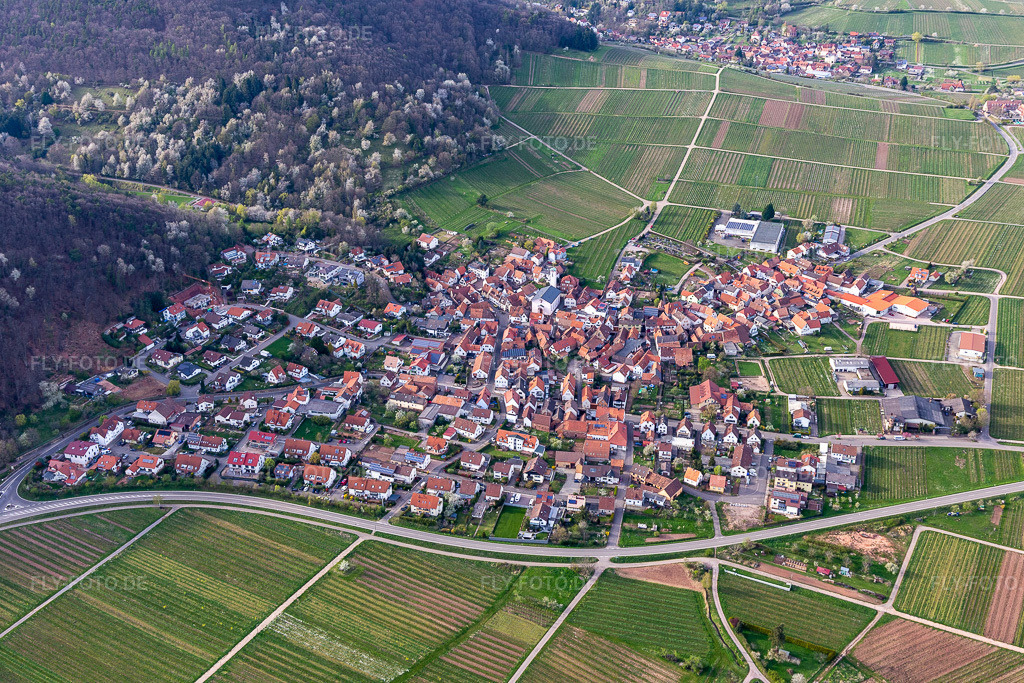 Luftbild:  in Eschbach im Bundesland Rheinland-Pfalz in Deutschland. – Foto: IMG_131105.jpg vom 12.04.2022 durch Werner Riehm/FLY-FOTO.de – Auflösung des Originals: 5472 x 3648 px – Maschinen