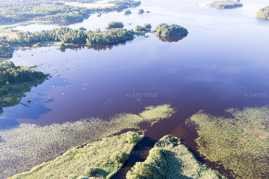 Luftbild: Ortsansicht in Odensjö im Bundesland Kronoberg in Schweden. Foto: IMG_108312.jpg vom 30.06.2018 durch Werner Riehm/FLY-FOTO.de