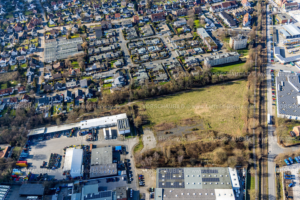 Hamm230215903 | Luftbild, Fläche für Recyclinghof neben Getränke Schürmann, Hellweg Ecke Im Ried, Mitte, Hamm, Ruhrgebiet, Nordrhein-Westfalen, Deutschland