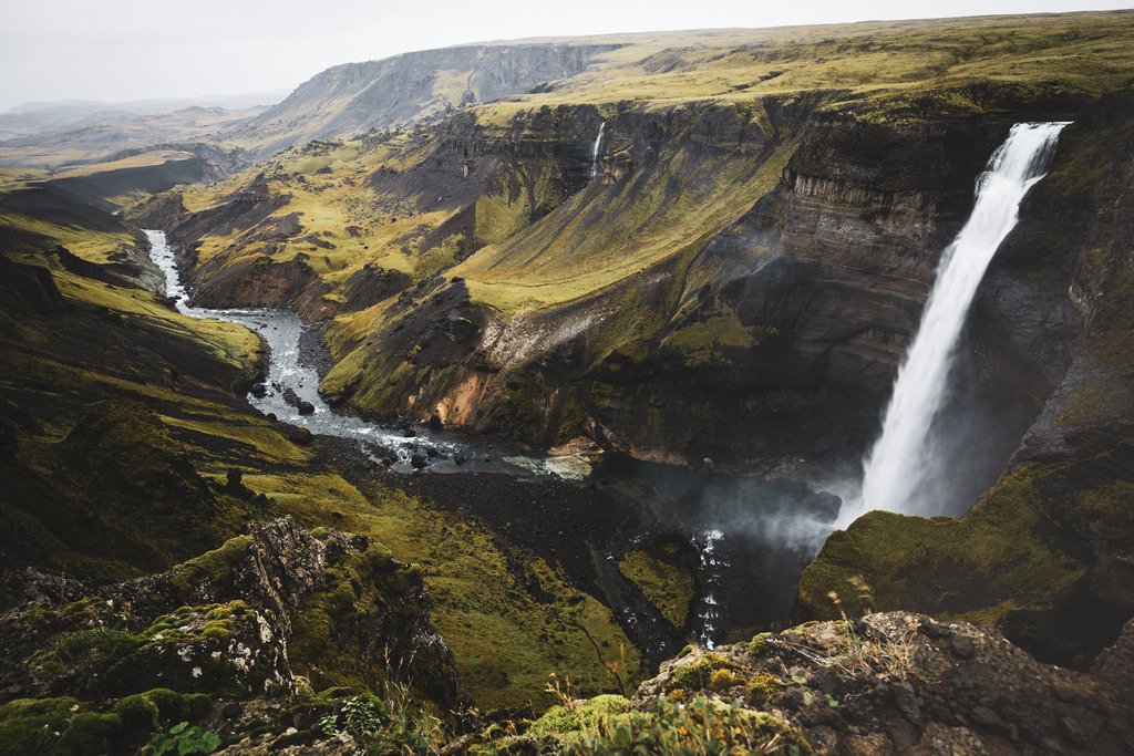Iceland_Háifoss | Blick auf den Háifoss. - Realisiert mit Pictrs.com