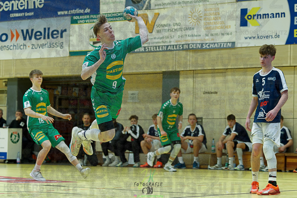 mJB Pokalrunde dt. Meisterschaft, TV Hüttenberg - TSV GWD Minden | mJB Pokalrunde dt. Meisterschaft, TV Hüttenberg - TSV GWD Minden am 15.03.2025 in Münchholzhausen (Sporthalle Münchholzhausen)Photo © 2025 - Jörg Heinrich - Realisiert mit Pictrs.com