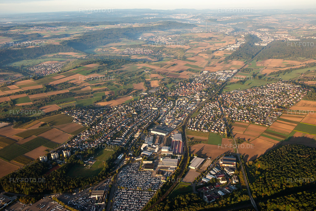 Luftbild: von NE in Illingen im Bundesland Baden-Württemberg in Deutschland. Foto: IMG_138457.jpg vom 16.09.2023 durch Werner Riehm/FLY-FOTO.de