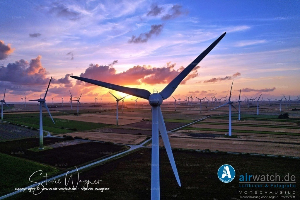 Windpark Breklumer-Koog | Luftbild, Windenergieanlagen, Enercon, Windpark Breklumer Koog