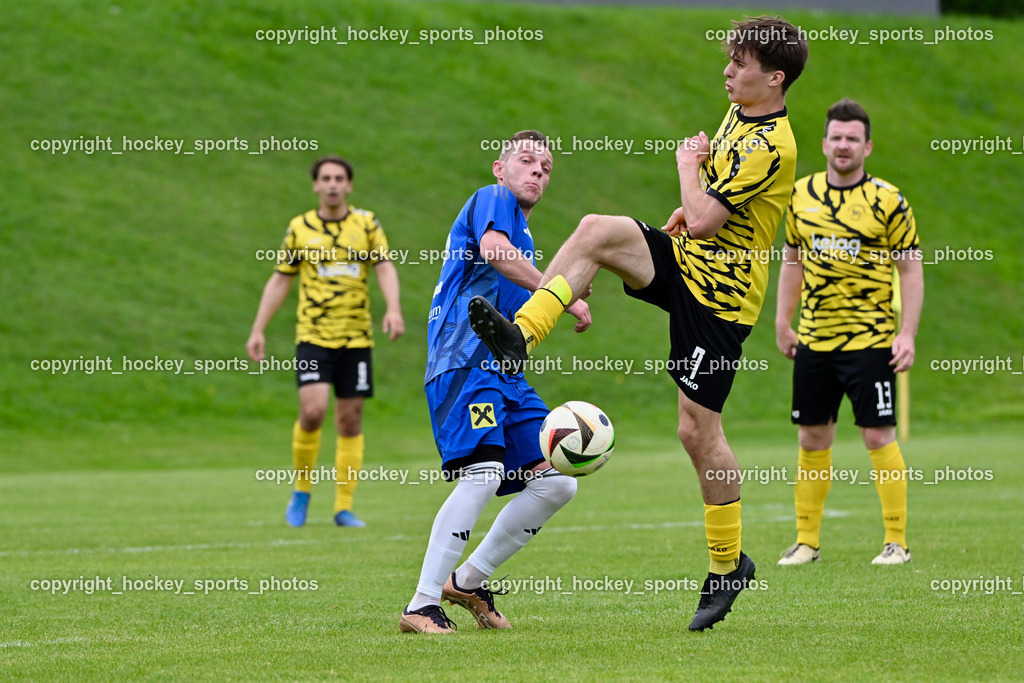 FC Faakersee vs. URC Thal Assling | #72 Jasmin Dindic URC Thal Assling, #7 Felix Michael Bachlechner FC Faakersee, FC Faakersee vs. URC Thal Assling, FC Faakersee vs. URC Thal Assling am 04.05.2025 in Finkenstein (Sportplatz Finkenstein), Austria, (Photo by Bernd Stefan)