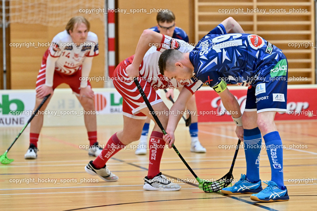 VSV Unihockye vs. KAC Floorball | #19 Philipp Seiser VSV Unihockey, VSV Unihockye vs. KAC Floorball, VSV Unihockye vs. KAC Floorball am 13.04.2025 in Villach (Ballspielhalle St. Martin), Austria, (Photo by Bernd Stefan)