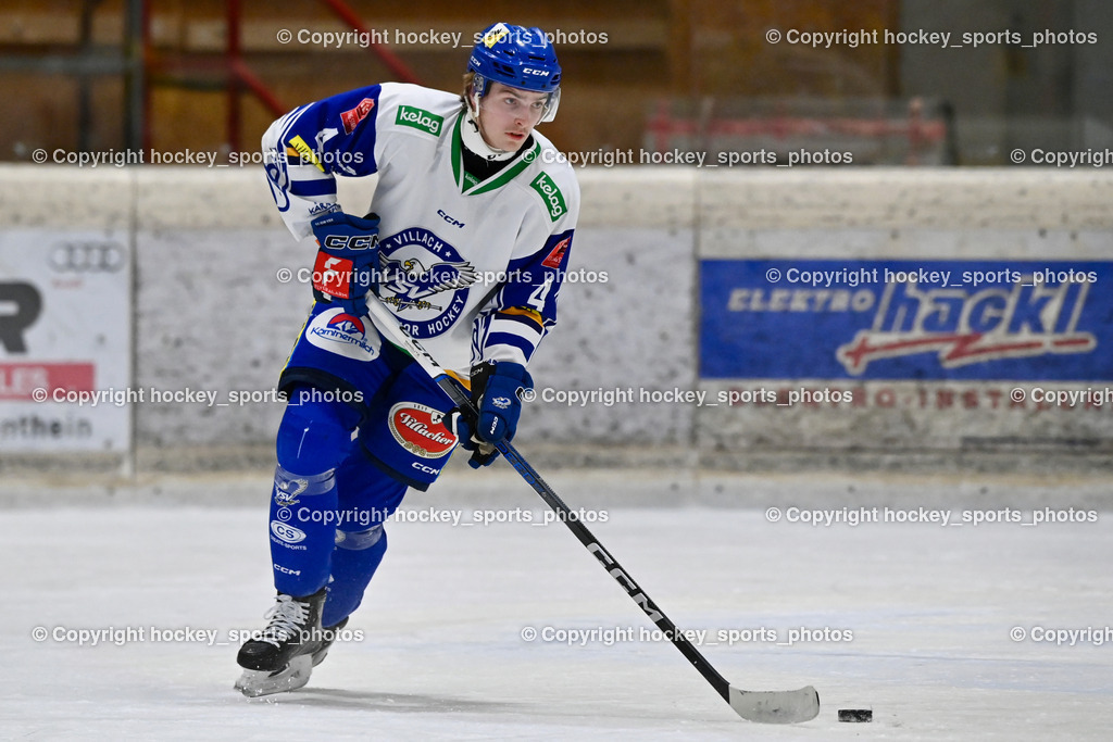 MET PHOTOVOLTAIK HORNETS SPITTAL vs. EC VSV juniors U20  | #4 Raspotnig Julian EC VSV juniors U20, MET PHOTOVOLTAIK HORNETS SPITTAL vs. EC VSV juniors U20 , MET PHOTOVOLTAIK HORNETS SPITTAL vs. EC VSV juniors U20  am 05.11.2024 in Spittal an der Drau (Goldeck Stadion), Austria, (Photo by Bernd Stefan)