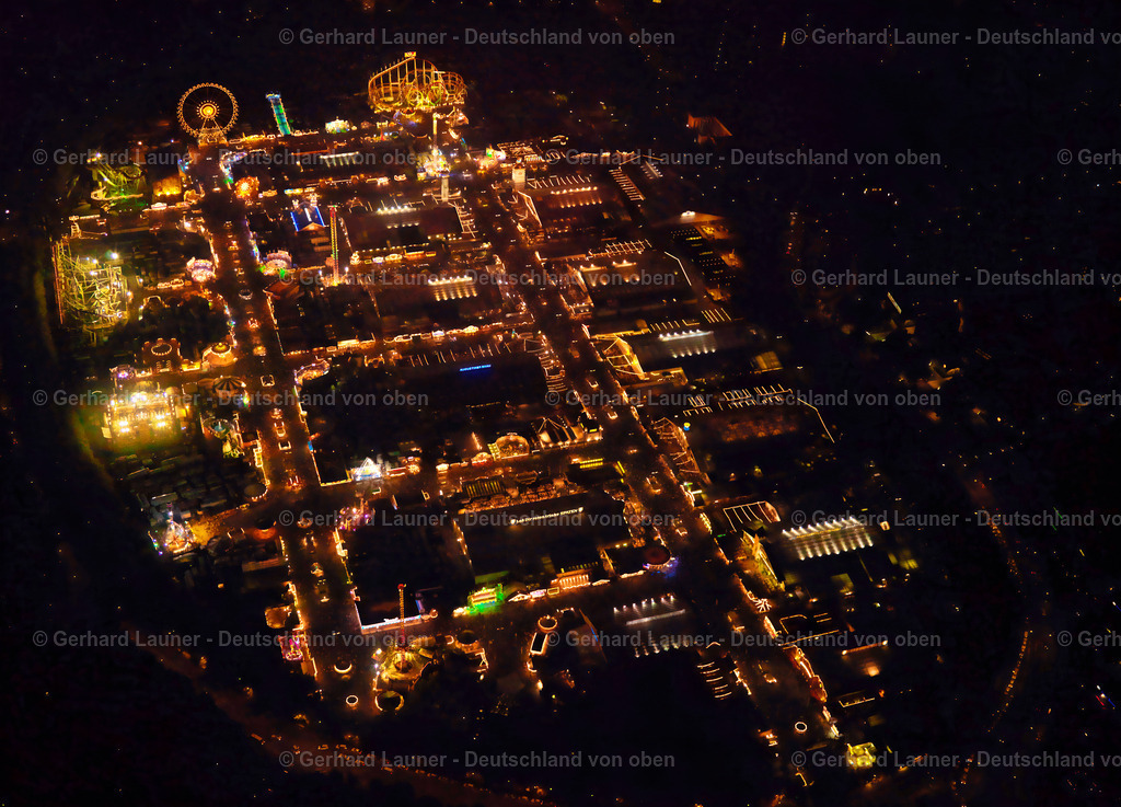 2783058 | Das Oktoberfest in München (mundartlich Wiesn) ist das größte Volksfest der Welt. Hier sieht man das Volksfest bei Nacht in voller Beleuchtung.