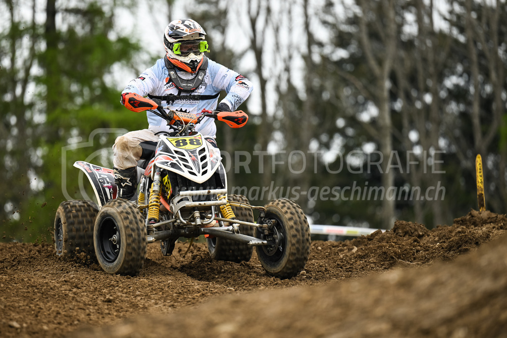 Motocross Schlatt bei Winterthur - 30. April 2023 | #88 Beeler Fabian aus Kloten (CH) auf W Tec KTM in der Kategorie Quad am Motocross Schlatt bei Winterthur, 30. April 2023. 
Instagram: @mx_schlatt | @mc_wila | @sam_schweiz
Bild: Sportfotografie Markus Aeschimann | www.markus-aeschimann.ch - Realisiert mit Pictrs.com