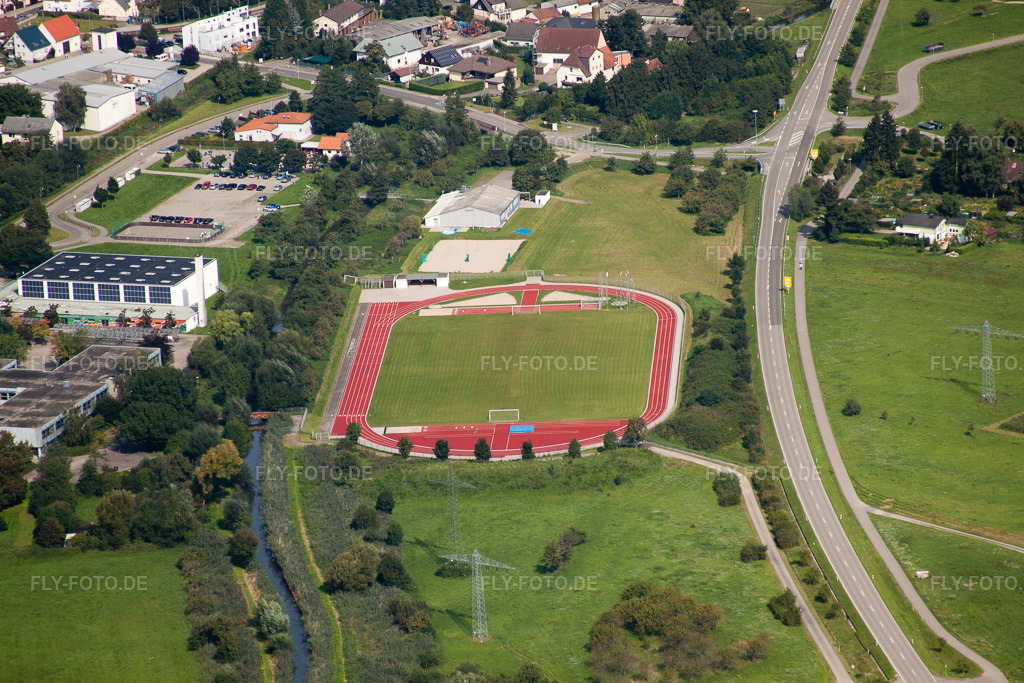 Luftbild: Turn- u. Sportgemeinschaft Blankenloch e.V im Ortsteil Blankenloch in Stutensee im Bundesland Baden-Württemberg in Deutschland. Foto: IMG_33434.jpg vom 05.09.2010 durch Werner Riehm/FLY-FOTO.de