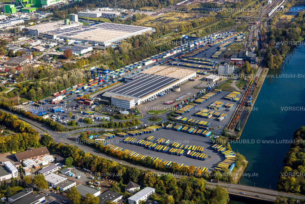 Herne241016024 | Luftbild, Am Westhafen, CTH Container Terminal am Rhein-Herne-Kanal, Unser Fritz, Herne, Ruhrgebiet, Nordrhein-Westfalen, Deutschland