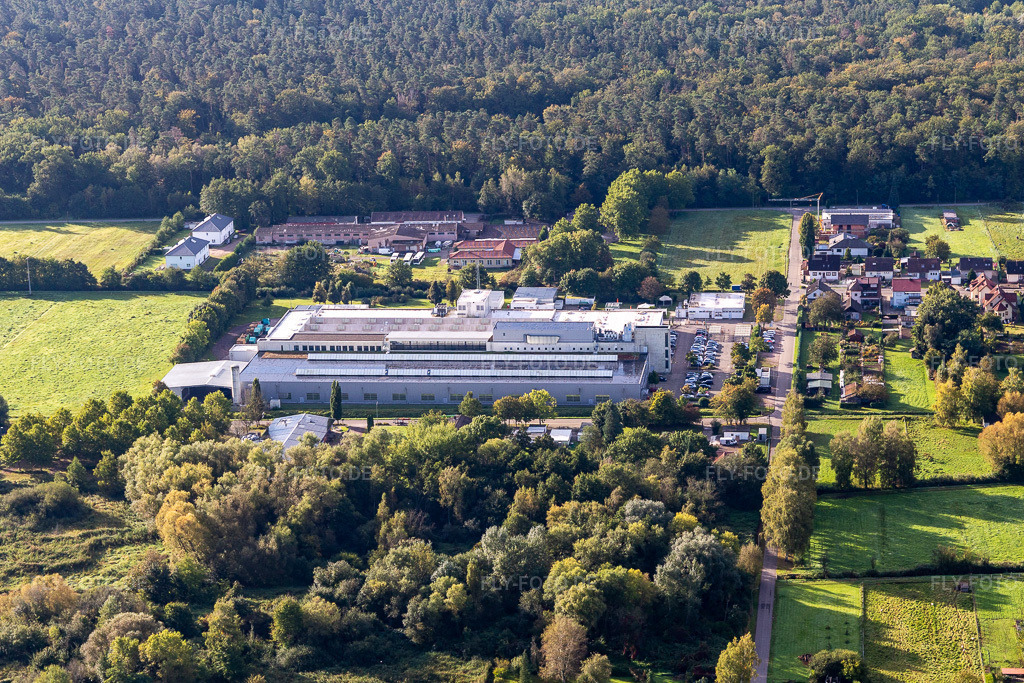 Luftbild: Webasto Mechatronics im Ortsteil Schaidt in Wörth im Bundesland Rheinland-Pfalz in Deutschland. Foto: IMG_129722.jpg vom 30.09.2021 durch Werner Riehm/FLY-FOTO.de