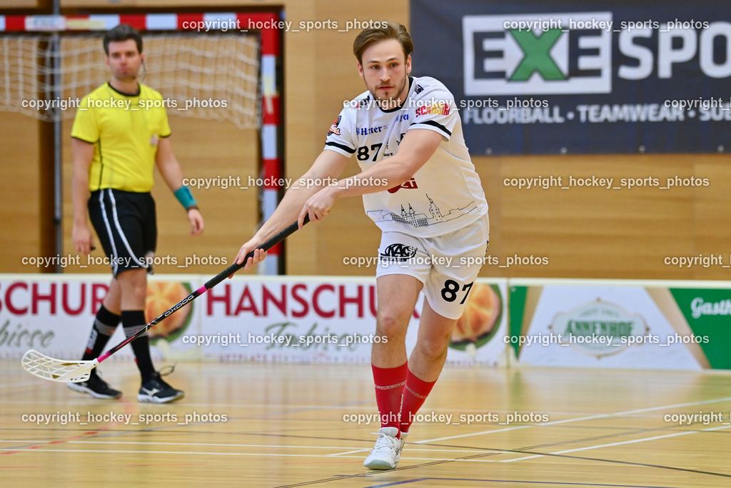 VSV Unihockey vs. KAC Floorball | #87 Fabian Grabner KAC Floorball, VSV Unihockey vs. KAC Floorball, VSV Unihockey vs. KAC Floorball am 28.03.2026 in Villach (Ballspielhalle St. Martin), Austria, (Photo by Bernd Stefan)