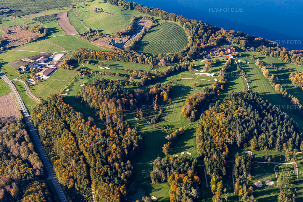 Luftbild: Golf-Club Konstanz im Ortsteil Langenrain in Allensbach im Bundesland Baden-Württemberg in Deutschland.Foto: IMG_119397.jpg vom 14.10.2019 durch Werner Riehm/FLY-FOTO.deAuflösung des Originals: 5472 x 3648 px