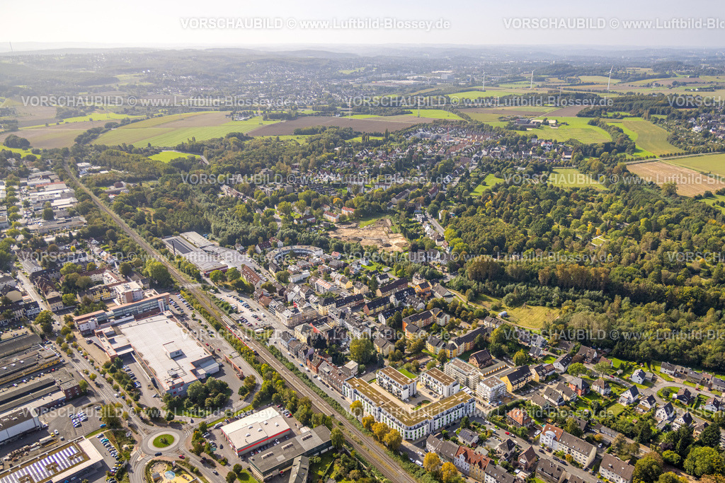 Dortmund231000459 | Luftbild, Ortsansicht und Baustelle mit Neubau Wohnungen Am Hedreisch Ecke Baroper Bahnhofstraße, Barop, Dortmund, Ruhrgebiet, Nordrhein-Westfalen, Deutschland
