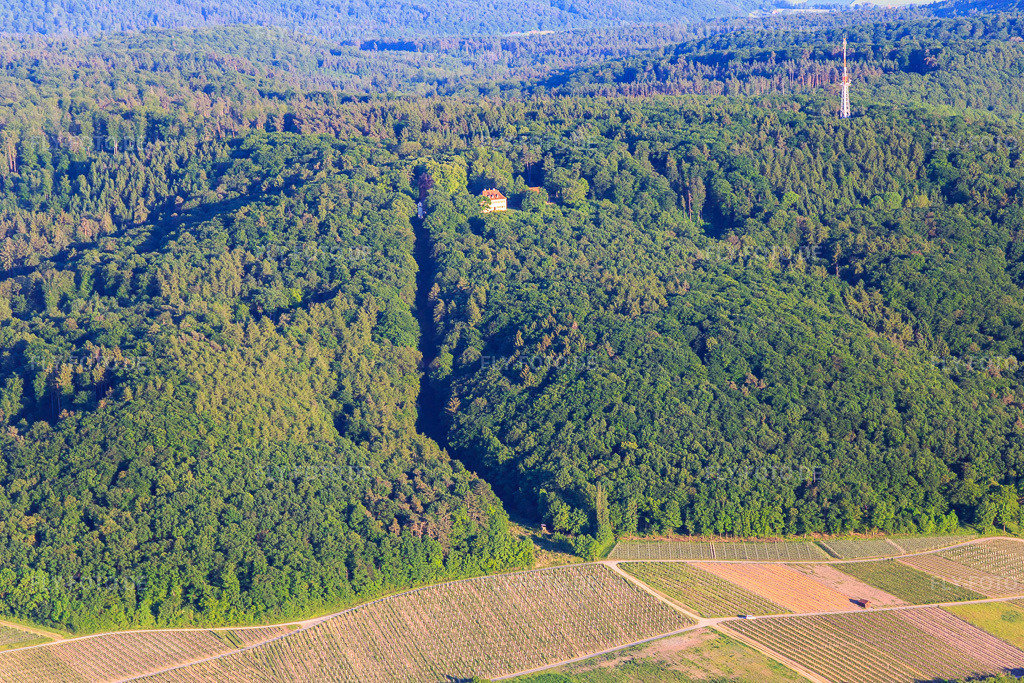 Luftbild: Schneissee zu Villa im Wald im Ortsteil Untersambach in Wiesentheid im Bundesland Bayern in Deutschland. Foto: IMG_100384.jpg vom 27.05.2017 durch Werner Riehm/FLY-FOTO.de