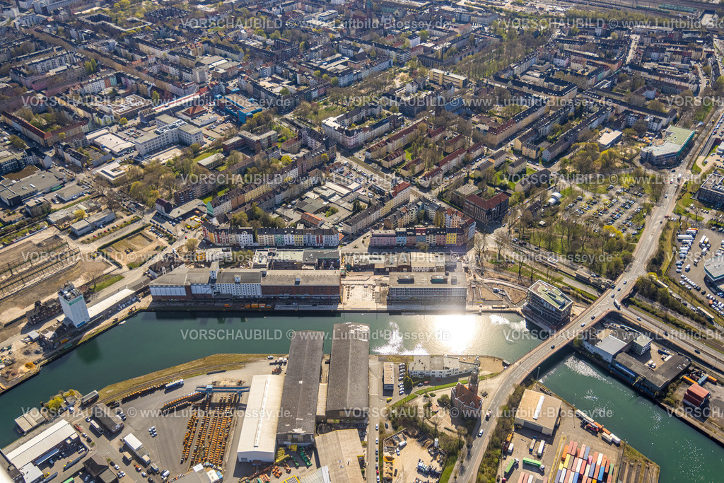Dortmund220400717 | Luftbild, Hafengebiet in der Nordstadt, Baustelle Hafenquartier Speicherstraße und Lagerhausstraße, Hafen, Dortmund, Ruhrgebiet, Nordrhein-Westfalen, Deutschland