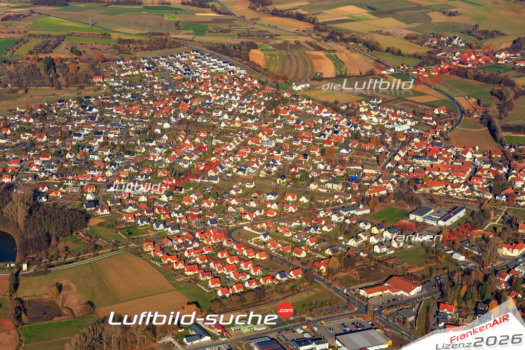 Das Luftbild der Stadt Neunkirchen-am-brand wurde 2018 vom Flugzeug heraus erstellt (keine Drohne) Aufnahmehöhe ca.400 Meter- hohe Auflösung für beste Druck-Qualität