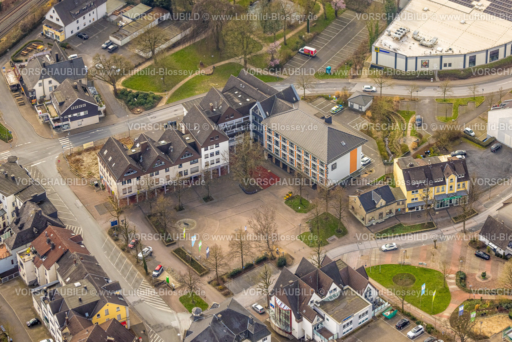 Wickede240307790 | Luftbild, Rathaus Gemeinde Wickede Kommunalverwaltung, Marktplatz, Wickede/Ruhr, Nordrhein-Westfalen, Deutschland