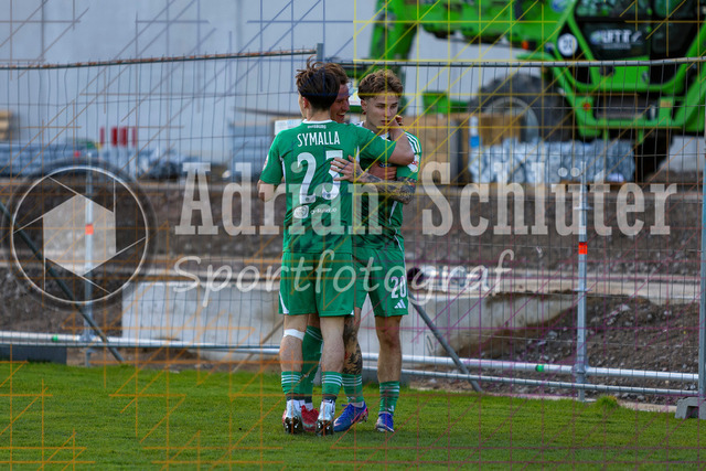 28.03.2026 GER, Fussball, Herren, Niederrhein Pokal Halbfinale, Saison 2025/2026, 1. FC Bocholt - MSV Duisburg | Niklas Jessen (MSV Duisburg) Torjubel, jubelt mit seiner Mannschaft nach dem Treffer zum 0:1 