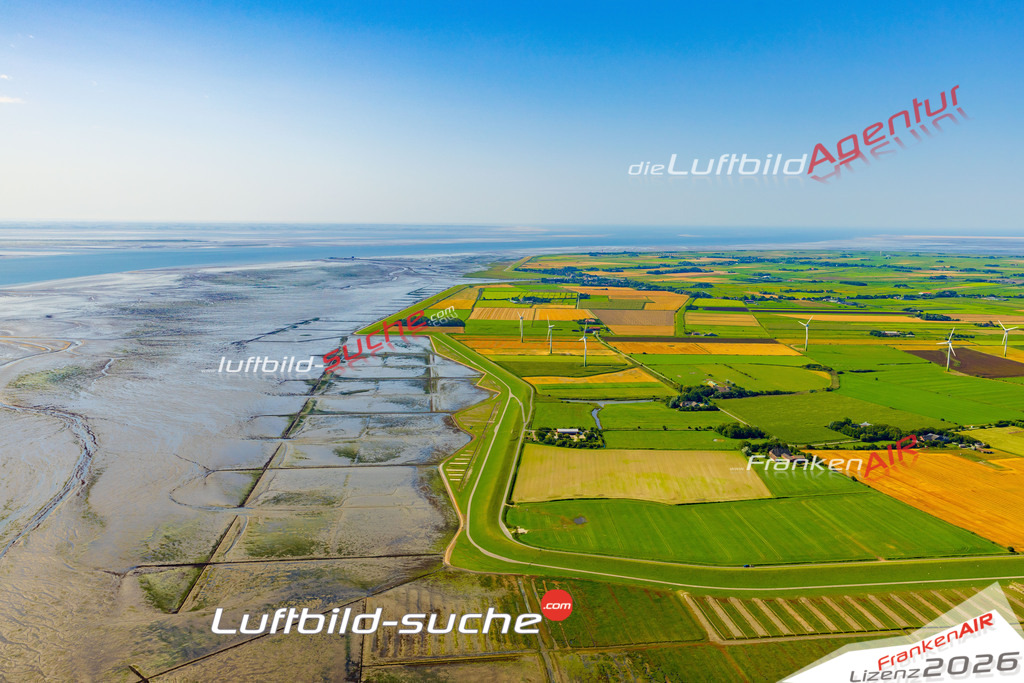Luftaufnahme Tammensiel Pellworm - Die Luftaufnahme wurde 2025 vom UL-Flugzeug heraus erstellt ( ohne Drohne ) - Hochauflösende Luftaufnahme - für professionelle Ausdrucke geeignet. Die Geschenkidee !Mit Lizenz und Bildrechte bestellbar