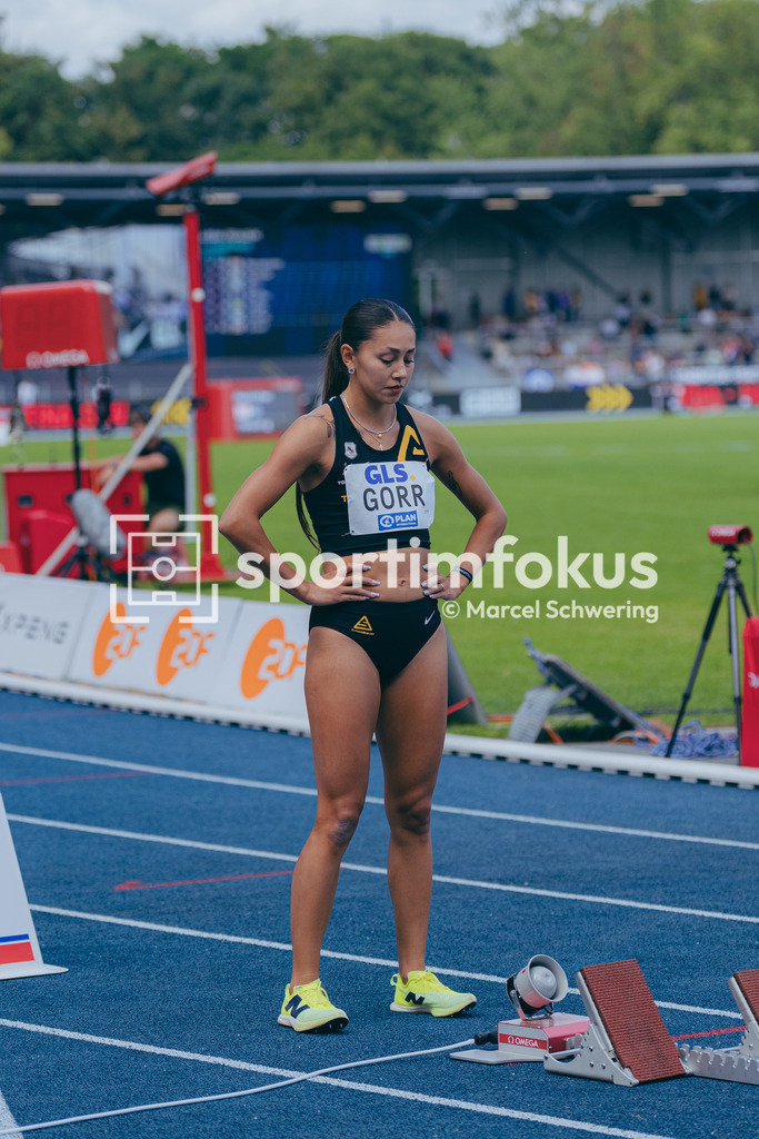 Deutsche Meisterschaften der Frauen und Männer 2026 | Irina Gorr, TSV Gräfelfing, 400-Meter-Lauf, Halbfinale, Deutsche Meisterschaften der Frauen und Männer 2026, Lohrheidestadion Bochum-Wattenscheid, 25.07.2026. Foto: Marcel Schwering / sportimfokus - Realisiert mit Pictrs.com
