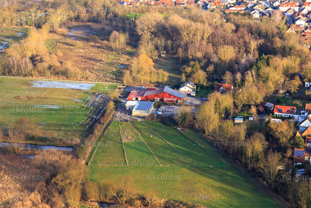 Luftbild: Weberhof an der Waschgasse in Billigheim-Ingenheim im Bundesland Rheinland-Pfalz in Deutschland. Foto: IMG_145267.jpg vom 12.01.2025 durch Werner Riehm/FLY-FOTO.de
