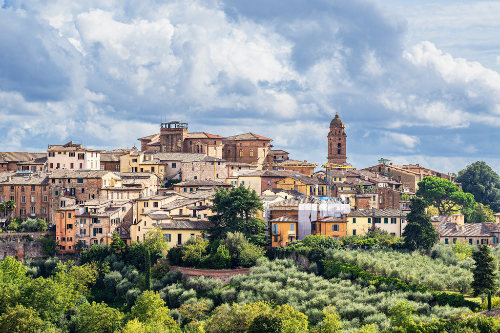 Blick über die Altstadt von Siena in Italien | Blick über die Altstadt von Siena in Italien.