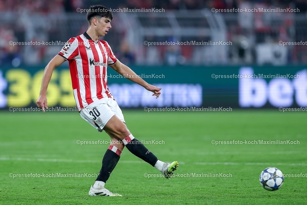 UCL01102501215 | 01.10.2025, Fußball, UEFA Champions League, Borussia Dortmund - Athletic Club Bilbao, BVB Stadion, 2. Spieltag, Saison 2025 2026: Alejandro Rego (Bilbao #30)  Regulations prohibit any use of photographs as image sequences and or quasi-video.