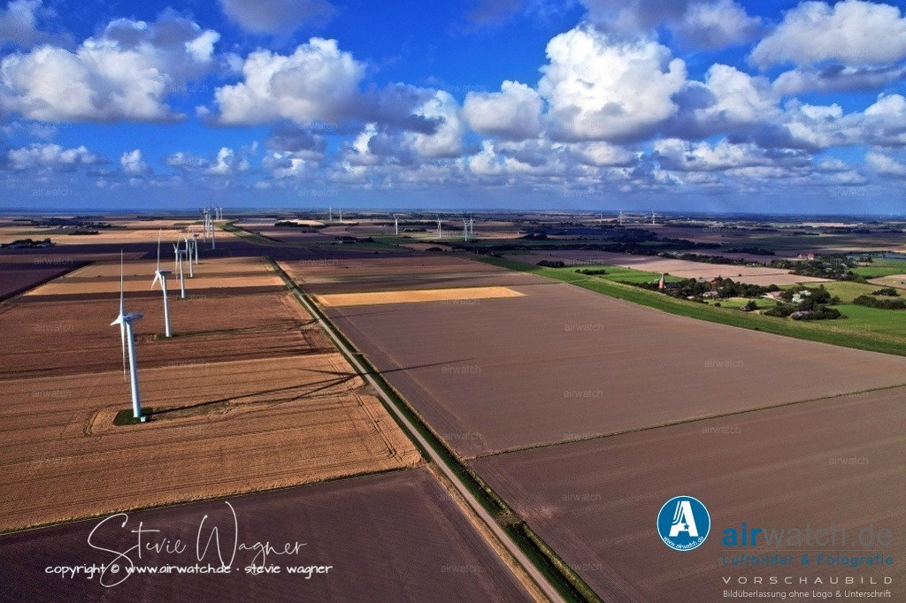 Windpark - Emmelsbüll-Horsbüll | Luftbild, Windenergieanlagen, Bürgerwindpark Emmelsbüll-Horsbüll, Windkraft, Windpark, Nordfriesland, 