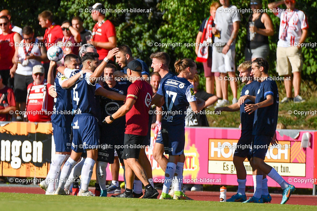 AUT, OEFB Uniqa Cup, Fussball WSC Hertha Wels vs SK Vorwaerts Steyr | 17.07.2022, Mauth Stadion Wels, AUT, OEFB Uniqa Cup, WSC Hertha Wels vs SK Vorwaerts Steyr, im Bild Jubel Spieler WSC Hertha Wels (WSC Hertha)



// OEFB Uniqa Cup Match between WSC Hertha Wels vs SK Vorwaerts Steyr in Wels, Austria on 2022/07/17