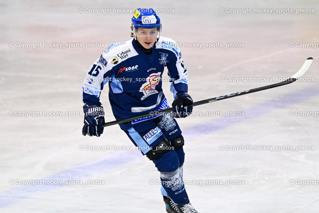 ESC Steindorf vs. ESV Ferlach | #15 Hobitsch Samuel ESC Steindorf, ESC Steindorf vs. ESV Ferlach, ESC Steindorf vs. ESV Ferlach am 19.10.2024 in Steindorf (Ossiachersee Halle), Austria, (Photo by Bernd Stefan)