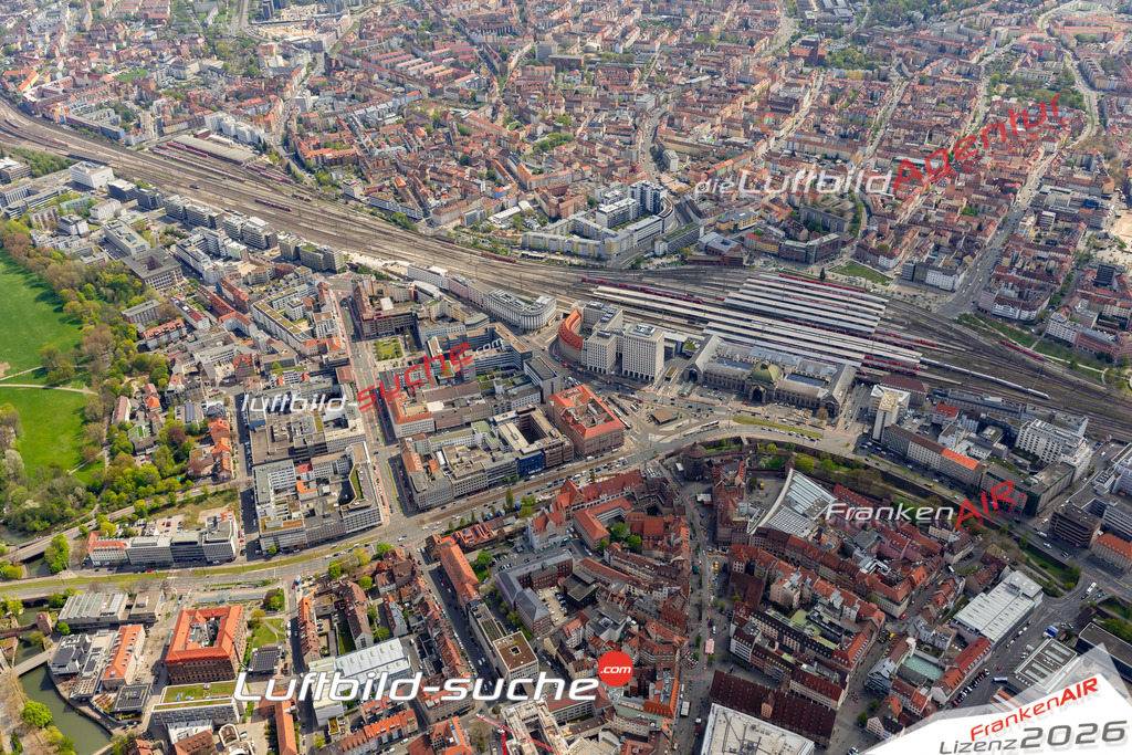 Das Luftbild zeigt Marienvorstadt Nürnberg - Die Luftaufnahme wurde 2023 vom UL-Flugzeug aus erstellt ( keine Drohne ) - Hochauflösende Luftaufnahme - Für grossformatige Ausdrucke geeignet. Die Geschenkidee !Mit Lizenz und Bildrechte bestellbar