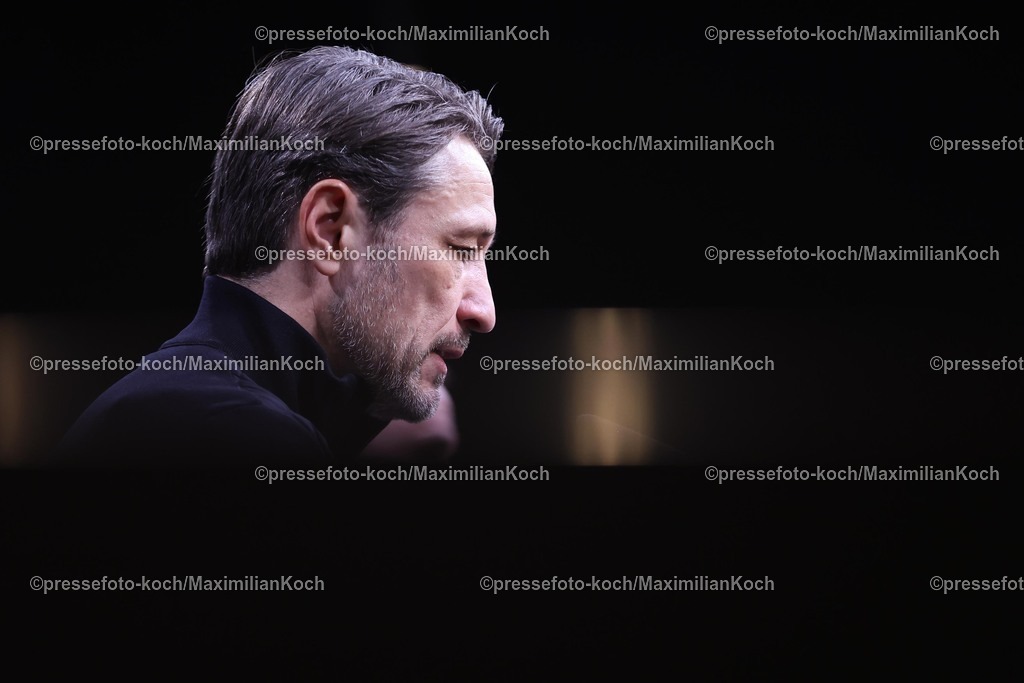 UCL04032501085 | 04.03.2025, Fußball, UEFA Champions League, Borussia Dortmund - OSC Lille, Signal Iduna Park, Runde der 16, Saison 2024 2025: Trainer Niko Kovac (Cheftrainer BVB) bei der Pressekonferenz nach dem Spiel