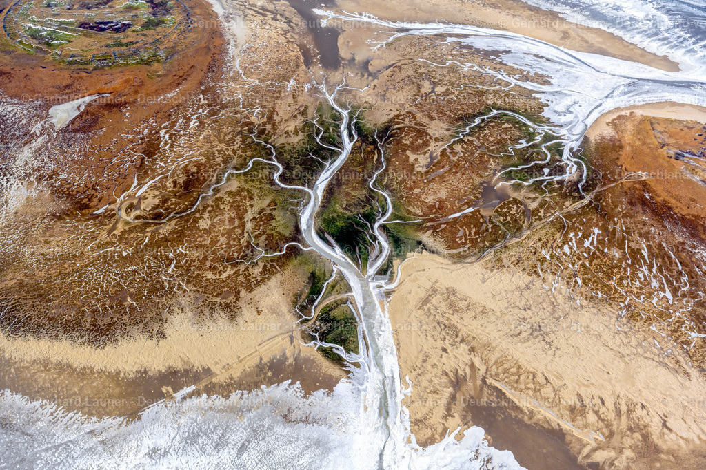 4044450 | Winterliche Wattstrukturen zw. Scharhörn und Nigelhörn, Nationalpark Hamburgisches Wattenmeer