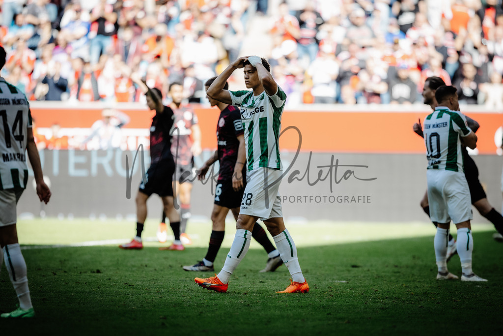 2. Bundesliga, Saison 2024/25, 28. Spieltag: Fortuna Düsseldorf - SC Preußen Münster | Düsseldorf, 05.04.2025: 2. Bundesliga, 28. Spieltag, Fortuna Düsseldorf gegen SC Preußen Münster in der Merkur Spiel-Arena in Düsseldorf. Foto: sportfotografie.ms | Markus Paletta - Realisiert mit Pictrs.com