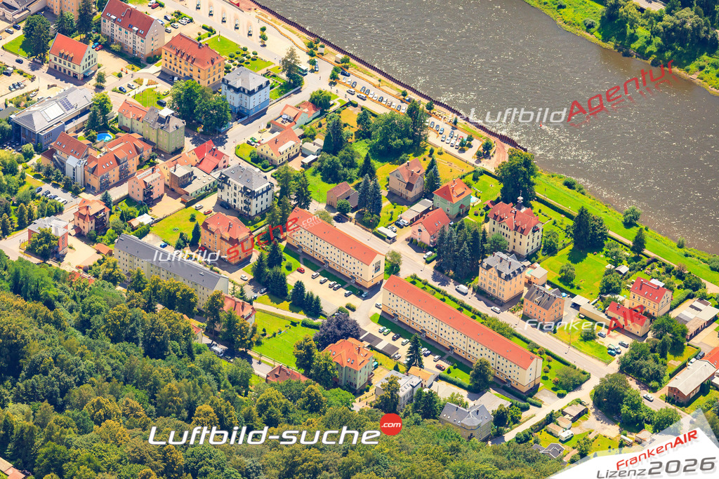 Die Luftaufnahme der Stadt Bad Schandau wurde vom UL-Flugzeug heraus erstellt ( keine Drohne )- hohe Auflösung für beste Qualität