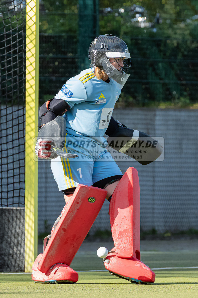 HK_20231007_105020 | 1.Bundesliga Damen Düsseldorfer HC - Großflottbeker THGC am 7.10.2023 DHC, Düsseldorf , Femke Jovy ( Torfrau Düsseldorfer HC #1 )