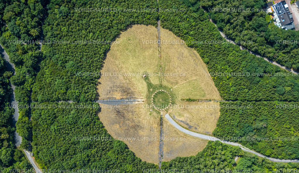 Castrop-Rauxel220707050 | Luftbild, Sonnenuhr Schweriner Halde, Rauxel, Castrop-Rauxel, Ruhrgebiet, Nordrhein-Westfalen, Deutschland