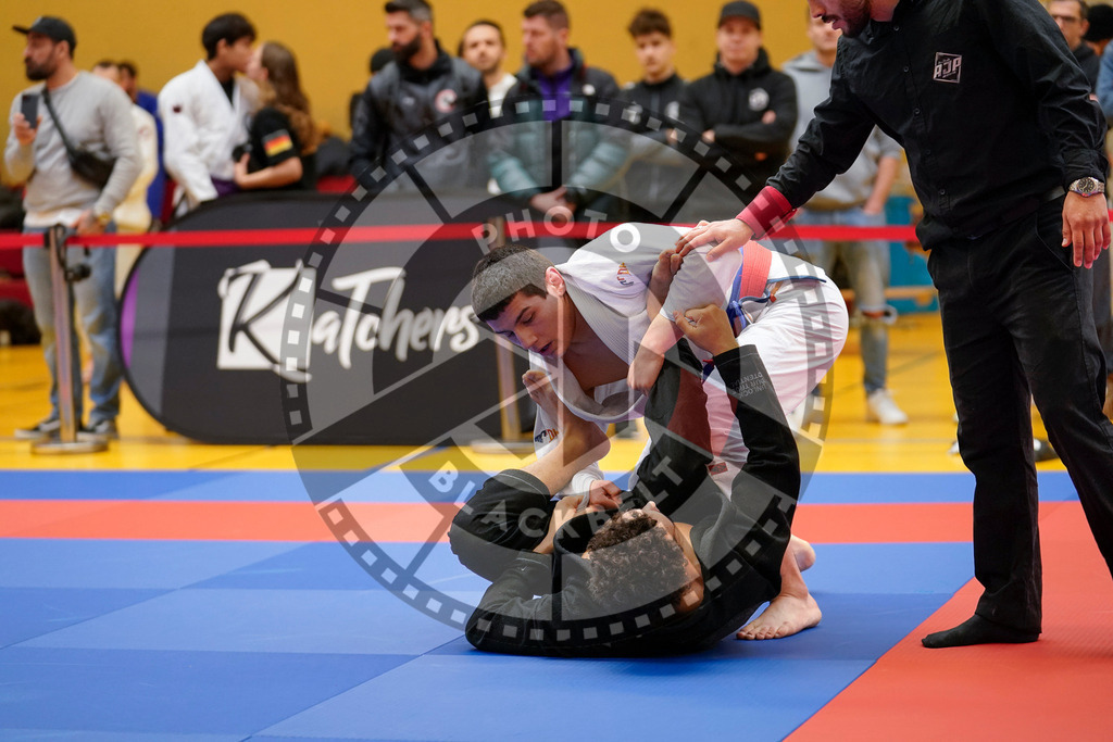 20240203PBB05563 | Fighters compete during the Brazilian Jiu-Jitsu Championship of the AJP Tour in Maintal by Frankfurt am Main, Germany, on February 2, 2024.